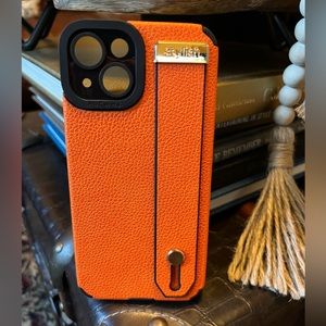 iPhone 13 orange case with handle